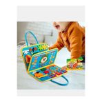 Generic Montessori Aktivite Çantası | 20 Eğitici Oyun - 4 Sayfa | 1-4 Yaş Bebek İnce Motor Gelişim Seti | Mavi