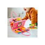 Generic Montessori Aktivite Çantası | 20 Eğitici Oyun - 4 Sayfa | 1-4 Yaş Bebek İnce Motor Gelişim Seti | Pembe