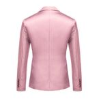 Generisch 2025 Dar Kesim Hafif Pembe Standart Kesim Blazer Erkek Takım Ceket