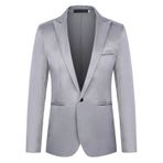 Generisch 2025 Dar Kesim Modern Gri Blazer Erkek Takım Ceket