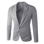 Generisch 2025 Hafif Standart Gri Sportif Slim Blazer Erkek Takım Ceket