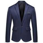 Generisch 2025 Slim Fit Hafif Lacivert Standart Kesim Blazer Erkek Takım Ceket