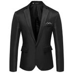 Generisch 2025 Slim Fit Hafif Siyah Standart Kesim Blazer Erkek Takım Ceket