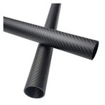 Generisch 3K karbon fiber boru, 2 adet, uzunluk 1000 mm, sade, parlak 3K tam karbon fiber boru, yüksek kompozit sertlik (7 x 4 x 1000 mm, 2 adet)