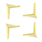 Generisch 4'lü paket modern üçgen metal mobilya ayakları, metal koltuk ayakları, dolap, sehpa, kanepe, TV standı ve diğer mobilya ayakları için kendin yap (10 cm / 3,9 inç, bronz)