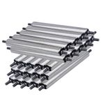 Generisch 50 mm çelik taşıma bandı rulosu, 25'li paket, tezgah tipi daire testere için yer çekimi tekerleği, 100 – 1000 mm çit, uzun ömürlü ve verimli malzeme kullanımı için çok yönlü, L 3 9/10 inç