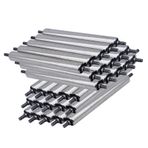 Generisch 50 mm çelik taşıma bandı rulosu, tezgah tipi daire testereler için yer çekimi rulosu, 30'lu paket, 100 – 1000 mm çitler için ideal, uzun ömürlü ve çok yönlü, boyut 3 9/10 inç (100 mm)