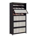 Generisch Ayakkabı dolabı, 9 katlı, bambu, ayakkabı düzenleyici, açılabilir ayakkabı rafı, giriş, koridor, banyo, oturma odası için (80 cm, 11. kat)