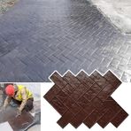Generisch Beton damgası, balık kılçığı desenli beton damgası – tekrar kullanılabilir poliüretan reçine kalıbı, tuğla deseni için, beton baskı için yapılandırma aleti, 1 adet uzun ömürlü şablon