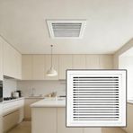 Generisch Beyaz çelik geri hava filtresi ızgarası 12 inç x 48 inç – Duvar/tavan için havalandırma kapağı, verimli hava akımı için optimize edilmiştir, HVAC sistemlerine kolay entegrasyon, soğuk hava