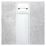 Generisch Bu entegre paslanmaz çelik raf, şampuan ve banyo malzemeleri için, entegre çöp kutusu tutuculu, modern, yer tasarrufu sağlayan bir banyo çözümüdür.