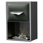 Generisch Bu su geçirmez, duvara monte edilmiş paslanmaz çelik duş rafı, banyo malzemeleri ve çöp kovası için entegre raflı uzun ömürlü bir banyo aksesuarıdır.