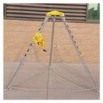 Generisch Dar alanlar için tripod, yüksek performanslı alüminyum, 1,34 – 2,14 m teleskopik ayak, derin kuyular/kanalizasyon/tahliye borusu düşme standı için düşmeye karşı koruma ipi kurtarma sistemi