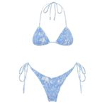 Generisch Dikini High Waist Push Up Karın Kapalı İki Parçalı F Kadın Spor Bikini Seti