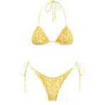 Generisch Dikini High Waist Push Up Karın Kapalı İki Parçalı M Kadın Spor Bikini Seti