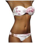 Generisch Dikini Kadın Set Push Up Seksi Mayo İki Parçalı Mayo 2025 Mayo Bikini Üstleri Plaj Kıyafeti Göbek Kapalı Kadın Spor Bikini Seti, Beyaz, XL
