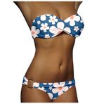 Generisch Dikini Kadın Set Push Up Seksi Mayo İki Parçalı Mayo 2025 Mayo Bikini Üstleri Plaj Kıyafeti Göbek Kapalı Kadın Spor Bikini Seti, Mavi, S