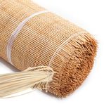 Generisch Doğal rattan örgü rulo – 60 cm genişliğinde (20 x 98 inç), mobilya, bahçe sandalyesi, dolaplarda ev işleri için dokuma rattan yaprak ve örgü malzeme olarak
