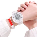 Generisch Erkek saati, gündelik, çok fonksiyonlu akıllı saat, erkek fitness saati, kol saati, spor, elektronik erkek saati, dijital erkek saati, LED tarih saati, lüks saat, güneş enerjili erkek saati (beyaz,