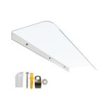 Generisch Ev kapısı için modern, kavisli gölgelik, yağmur koruması, ses yalıtımı ve dış mekan için şık tasarım, bahçe ve teras için ideal, boyut 40 x 250 cm (15,7 x 98,4 inç)