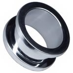 Generisch Flesh TUNNEL 4-18 mm Cerrahi Çelik 316L PASLANMAZ ÇELİK Piercing Takı Plug Tube Kulak Tıpası Vida Dişli Çelik Kulak Tıpası (14 mm, Gümüş Krom)