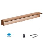 Generisch Gölet taşma şelale kutusu, 20 – 200 cm, 1 m esnek hortum, PVC bağlantı ve conta bandı, açık gri, 140 cm genişliğinde çıkış, bahçe havuzları ve peyzaj tasarımı için