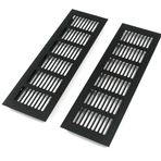 Generisch Havalandırma kapağı, 2 parçalı havalandırma kapağı, sabitleme vidalı, dikdörtgen alüminyum hava giriş ızgarası, veya için (64 x 520 mm)