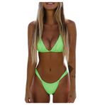 Generisch Kadın Dikini Set Mayo Push Up Seksi Yaz İki Parçalı Mayo Spor Bikini Kadın Karın Kapalı 2025 Mayo Mayo Plaj Kıyafeti Bikini Üstleri, Yeşil., L