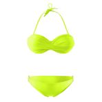Generisch Kadın High Waist Dikini Set Push Up Seksi Mayo Yaz Mayo İki Parçalı 2025 Mayo Mayo Bikini Üstleri Plaj Kıyafeti Göbek Kapalı Kadın Spor Bikini Seti, Sarı, S