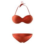 Generisch Kadın High Waist Dikini Set Push Up Seksi Mayo Yaz Mayo İki Parçalı 2025 Mayo Mayo Bikini Üstleri Plaj Kıyafeti Göbek Kapalı Kadın Spor Bikini Seti, Turuncu., M