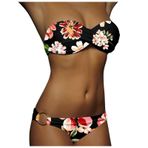 Generisch Kadın High Waist Dikini Set Sexy Push Up Mayo İki Parçalı Mayo Bikini Kadın Karın Kapalı 2025 Mayo Bikini Üstleri Plaj Kıyafeti, Koyu mavi, L