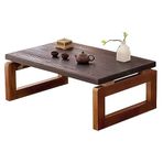 Generisch Mesa de Centro Modern Ahşap Sehpa Japon Tarzı Sade Masif Ahşap Çay Masası Cumba Penceresi Tatami Küçük Düşük Masa Merkezi Kokteyl