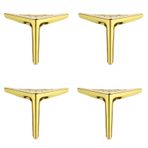 Generisch Modern üçgen metal mobilya ayakları, 4'lü set, dolap bacakları için kendin yap yedeği, kanepe, koltuk, ayak iskemlesi için uygun, vidalı (10 cm, siyah)