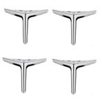 Generisch Modern üçgen metal mobilya ayakları, 4'lü set, dolap, kanepe, sandalye, ayak iskemlesi için kendin yap yedeği, vidalı, 10 cm, siyah