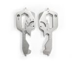 Generisch Multitool Kolye Ucu 20'si 1 Arada Anahtar Aracı Kamp Yürüyüş Şişe Açacağı Tornavida Cetvel Anahtar Çok Amaçlı Hediye Erkek Doğum Günü Erkek Günü Anahtarlık Gümüş, 75 x 30 x 5