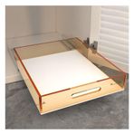 Generisch Mutfak ve banyo için uzatılabilir dolap düzenleyicisi, yavaş kapanan sürgülü raf, ayakkabı ve kiler için çok yönlü çekmece rafı (37,5 x 30 cm)