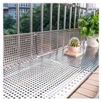 Generisch Örgü kumaş, paslanmaz çelik delikli ızgara, 10 mm delik çapı, metal ızgara plaka, sızdırmaz pencere contaları, ev işleri için dayanıklı örgü kumaş (45 x 300 cm)