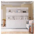 Generisch Panel ekranlar, modern dekoratif karton ekran, depo raflı, katlanabilir taşınabilir oda bölücü, görüş engelleyici duvarlar için, ev ofis kütüphanesi için (118,1 x 20,6 cm)