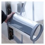 Generisch PVC şerit perde, PVC şeritli kapı perdesi, garaj, avlu, ev, dış mekan için su geçirmez ısı yalıtımı, çeşitli boyutlarda mevcuttur (1,3 mm kalınlığında, 1,05 x 2,1 m)