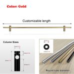 Generisch Raf korkuluk seti, altın, modern, 6'lı paket, 74 cm (29 inç) dekoratif korkuluk, şarap dolapları, ayakkabı rafları, banyo için, düşmeyi önler, kolay montaj, çok yönlü kullanılabilir