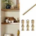 Generisch Raf korkuluk seti, ayarlanabilir, metal, 2'li paket (99 cm) – Ahşap raflar, vitrinler ve dolaplar için düşmeye karşı koruma, ev ve ofis için ideal