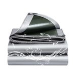 Generisch Sağlam, su geçirmez branda (2,4 x 3 m), 0,3 mm kalınlığında, delikli plastik branda, dayanıklı çok amaçlı polietilen branda, çardak, çadır, çatı, tekne ve zemin brandası olarak