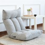 Generisch Sandalyeler Ev İş Sandalyesi Zemin Sandalyesi Ayarlanabilir Sırtlık ve Baş Desteği Katlanabilir Lazy Recliner Zemin Koltuğu Televizyon İzlemek İçin 56 x 60 x 70 cm, Gri