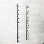 Generisch Seramik ve porselen desenleri için duvara monte metal fayans standı, 20 cm genişliğinde, ev ve sergi alanları için şık siyah tasarım