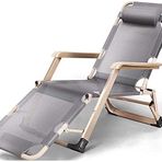 Generisch Şezlong, katlanabilir şezlong, lounge sandalyeleri, şezlong/Zero Gravity Chair, katlanır sandalye, dış mekan şezlongları, teras şezlongları, dış mekan bahçe çim kamp koltuğu (gri)