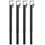 Generisch Sıkıştırma fonksiyonlu metal masa ayakları, 4 adet, ayarlanabilir F şeklinde yemek masası ayakları, metal kendin yap sehpa ayakları, mobilya konsolları için, siyah (45 cm)