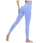 Generisch Spor Tayt Kadın Yüksek Bel Yoga Pantolonu Rahat Nefes Alabilir Koşu Pantolonu Tayt Fitness Spor Pantolonu Koşu Pantolonu Eşofman Altı Karın Açıcı Pamuklu Tayt Kadın, Koyu Lila, XL