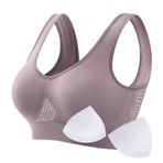 Generisch Sütyen Kadın Büyük Beden Proof Koşu Fitness Yoga Yelek İnce Dolgulu Telsiz Nefes Alabilir Push Up Spor Sütyen Kadın Kıyafeti, Gy1., 4XL
