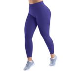 Generisch Tayt Kadın Yoga Pantolonu Yüksek Bel Rahat Koşu Pantolonu Nefes Alabilir Tayt Fitness Spor Pantolonu Koşu Pantolonu Eşofman Altı Karın Açıcı Pamuklu Tayt Kadın Antrenman, Koyu Lila, L