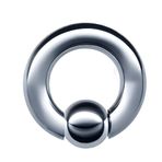 Generisch XL XXL 3 – 8 mm Sıkıştırma Halkası, Sıkıştırma Halkası, Kalın Büyük Cerrahi ÇELİK 316L PASLANMAZ ÇELİK Burun, Kulak, Samimi Göğüs BCR Piercing Halkası, Segment Halkası, Top Kapatma Halkası (3 mm x 16 mm x 8 mm, Gümüş Gümüş)